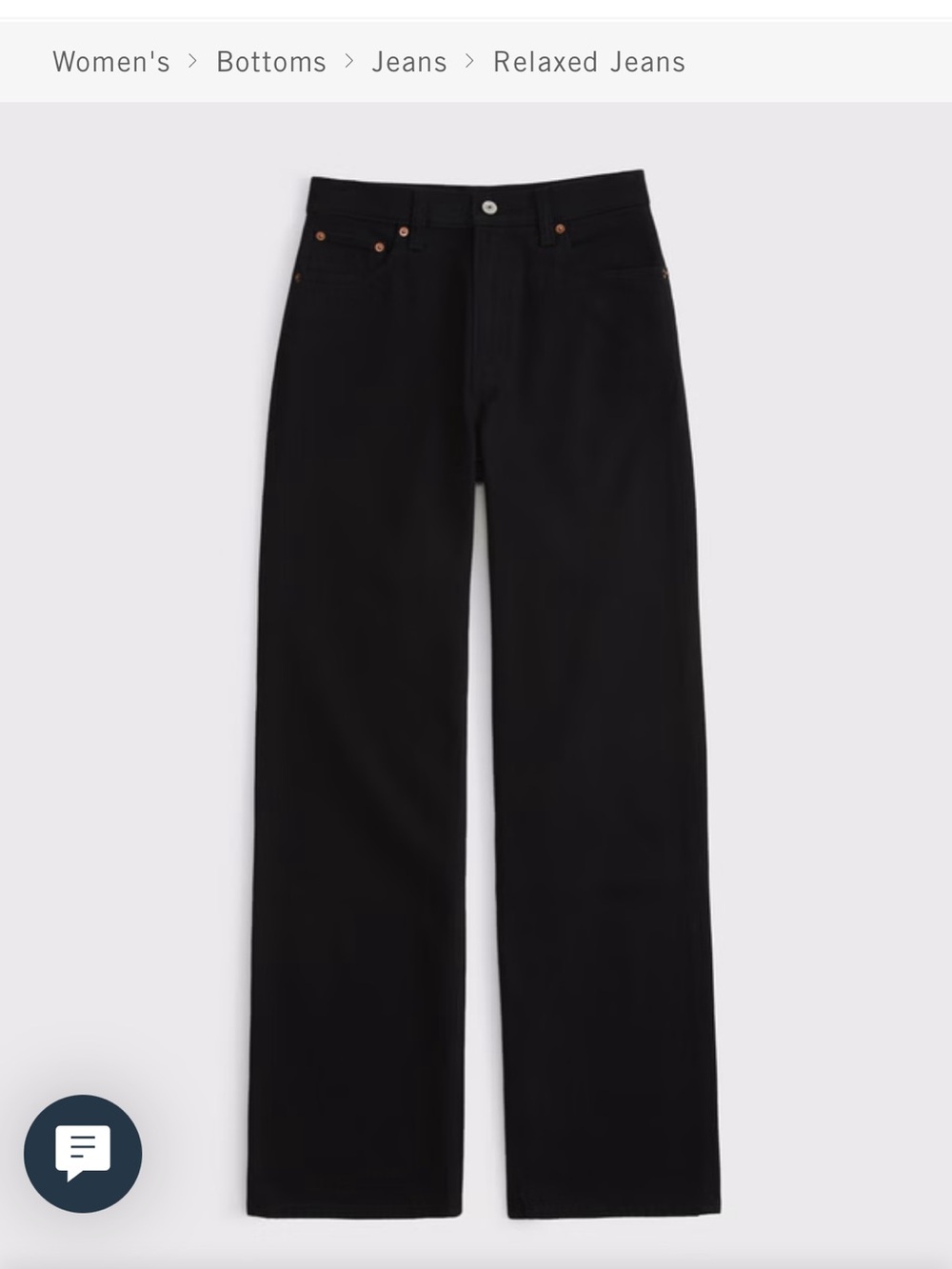 Abercrombie & Fitch Black Relaxed 90s Jean